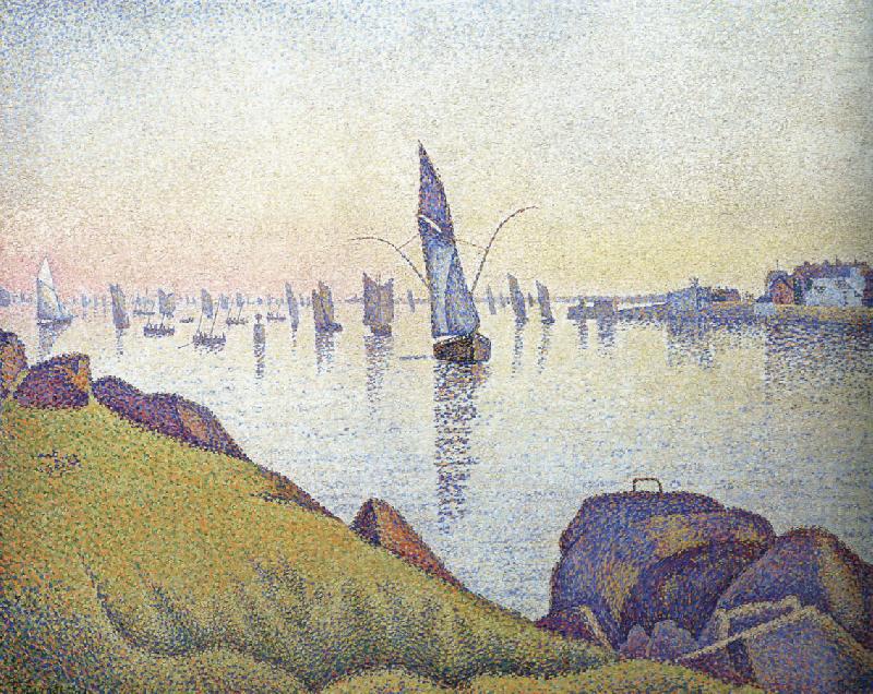 evening calm concarneau opus, Paul Signac